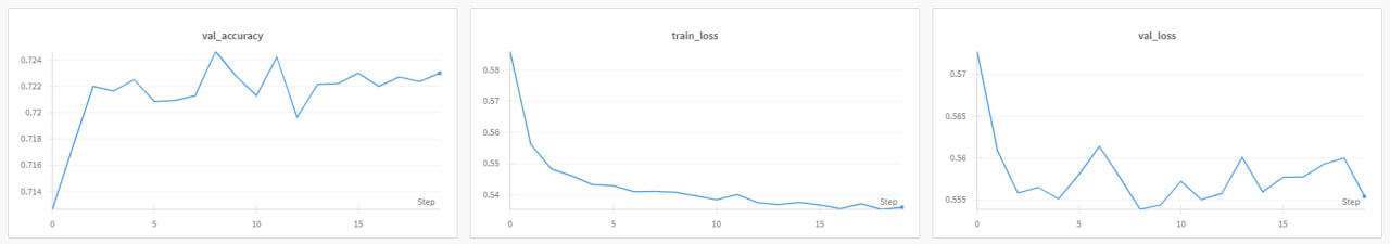 Validation Accuracy, Training Loss, Validation Loss